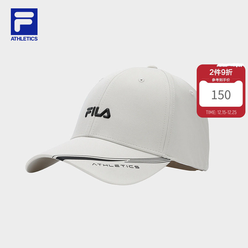 大满贯帽|FILA 斐乐官方情侣棒球帽防晒健身运动帽鸭舌遮阳帽