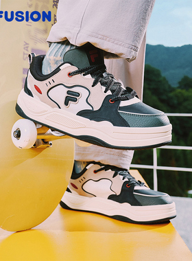 FILA FUSION斐乐潮牌BANK II板鞋男鞋2025新款轻便休闲运动鞋女鞋