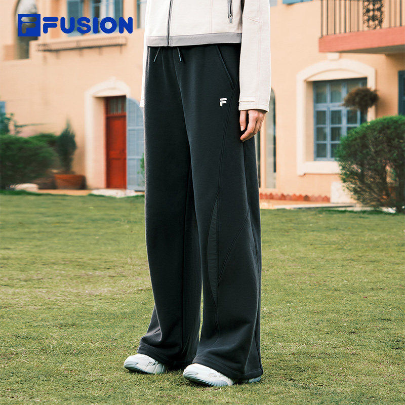 FILA FUSION斐乐潮牌针织长裤女2026春季新款时尚休闲宽松直筒裤,运动服/休闲服装,运动长裤,淘宝优惠券,粉丝福利购,淘宝优惠卷