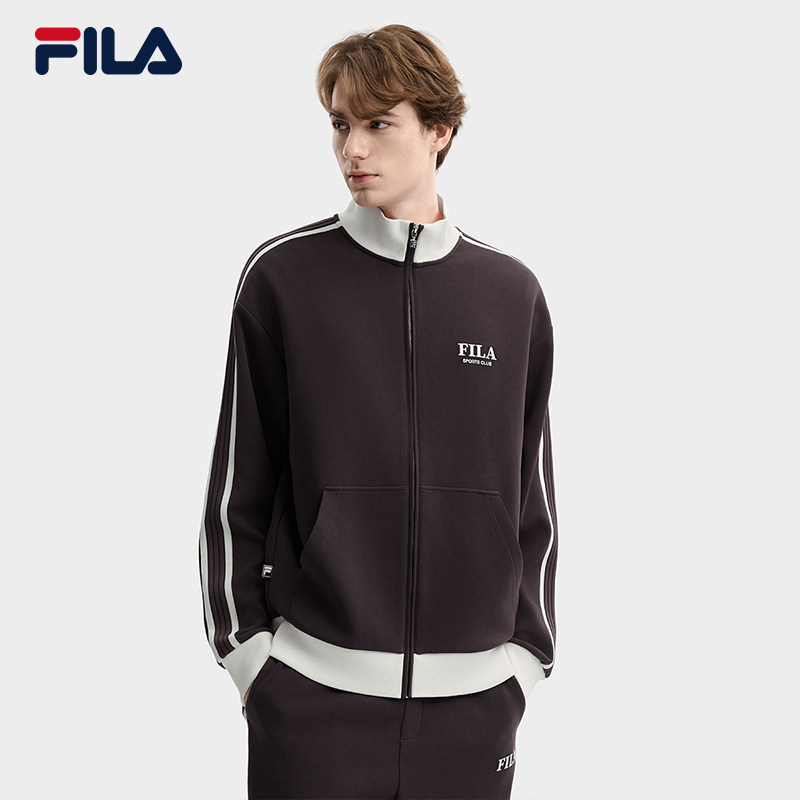 FILA 斐乐官方男针织长袖外套26春新款时尚休闲通勤宽松立领上衣,运动服/休闲服装,运动茄克/外套,淘宝优惠券,粉丝福利购,淘宝优惠卷