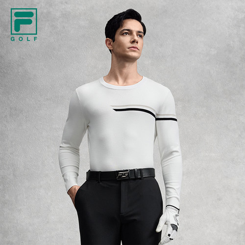 FILA斐乐官方男编织衫保暖毛衣