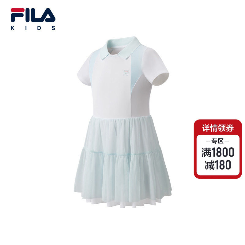 FILA KIDS斐乐童装女小童连衣裙26秋季新款儿童网球运动针织裙图片