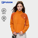 摇粒绒上衣 FUSION斐乐潮牌女套头卫衣2025冬新款 赵露思同款 FILA
