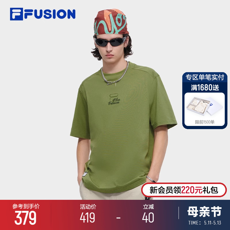 FILAFUSION斐乐男子短袖T