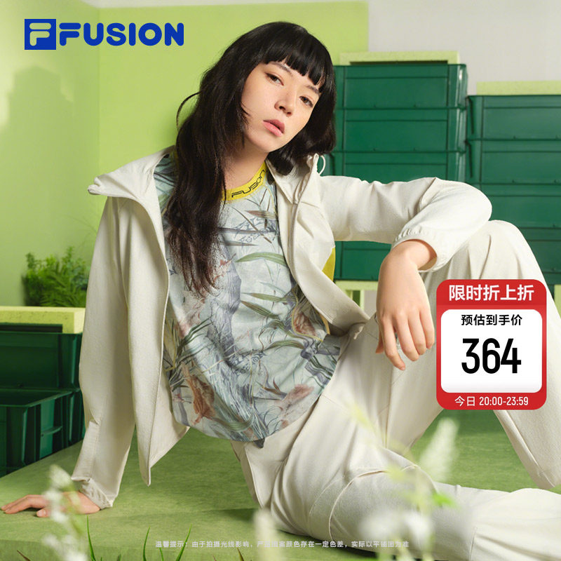 FILA FUSION斐乐潮牌女子针织短袖衫2026春新款时尚设
