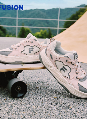 FILA FUSION斐乐潮牌女鞋BANK II板鞋2025新款轻便情侣运动鞋男鞋