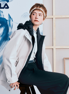 FILA Emerald斐乐女士棉服两件套2025冬新款休闲保暖收腰加绒外套