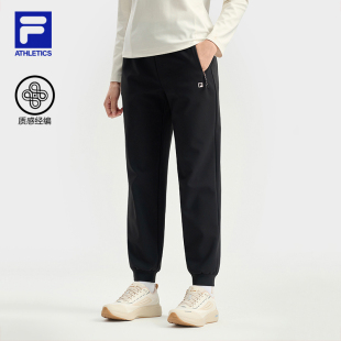 健身运动简约基础收口裤 FILA 新款 2025冬季 斐乐官方女士针织长裤