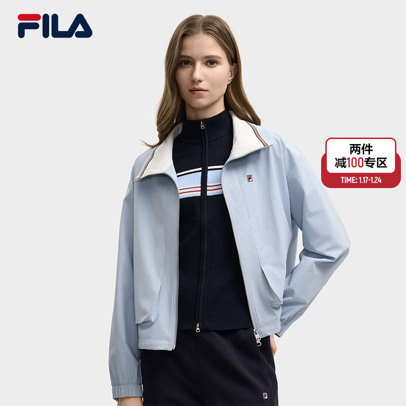 FILA 斐乐官方女士梭织外套2025冬新款时尚休闲宽松短款立领上衣,运动服/休闲服装,运动茄克/外套,淘宝优惠券,粉丝福利购,淘宝优惠卷