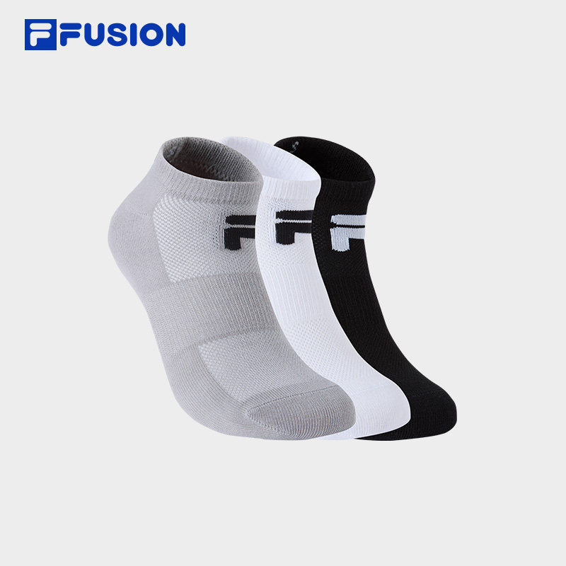 FILA FUSION斐乐潮牌情侣款浅口袜套装2026夏新款运动袜船袜3双装