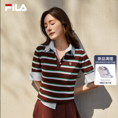 FILA斐乐女子短袖编织衫