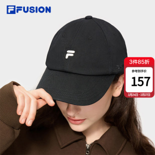 运动帽鸭舌帽男款 FUSION斐乐官方帽子情侣棒球帽女款 FILA 白白帽