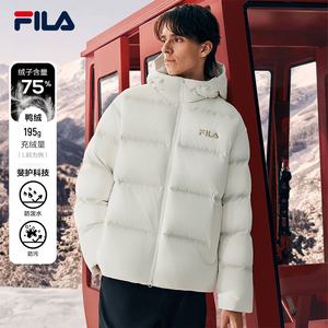 FILA RGB羽绒服|斐乐厚外套女2025冬新款运动保暖红色新年男户外