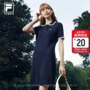 FILA 简约基础显瘦运动POLO裙 斐乐官方女子编织连衣裙2026夏新款