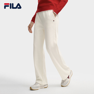 FILA 基础休闲YODAR裤 斐乐官方女士针织长裤 新款 2025冬季 杨幂同款