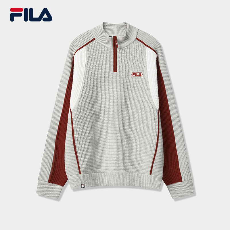 FILA斐乐官方长袖编织衫男宽松