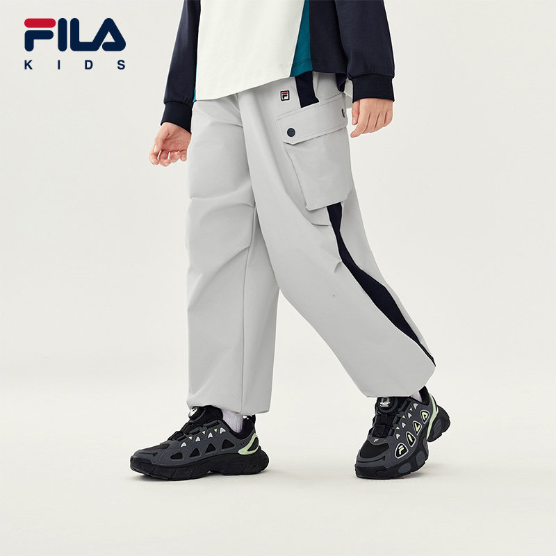 FILA KIDS斐乐童装儿童长裤2025冬季新款男大童宽松休闲梭织裤潮,童装/婴儿装/亲子装,裤子,淘宝优惠券,粉丝福利购,淘宝优惠卷