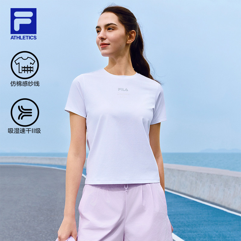 FILA斐乐速干女子短袖T恤2026夏季新款健身运动瑜伽跑步T恤