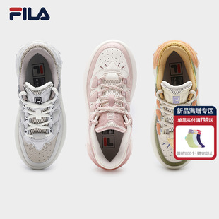 FILA 斐乐官方女鞋新款板鞋萝卜鞋厚底面包鞋增高休闲鞋运动鞋子