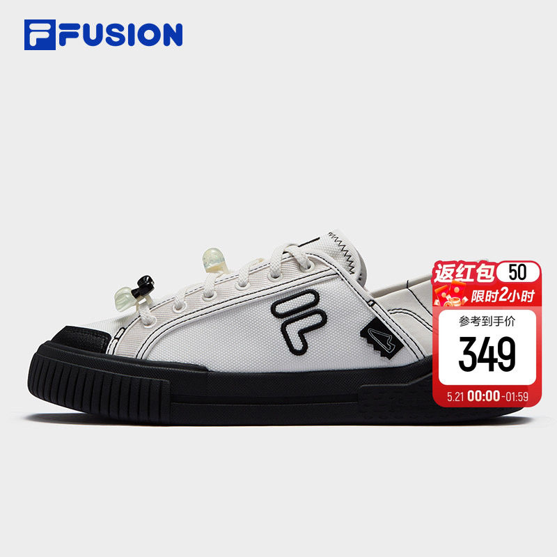 FILA FUSION斐乐官方女鞋一脚蹬半拖帆布鞋夏季板鞋穆勒鞋