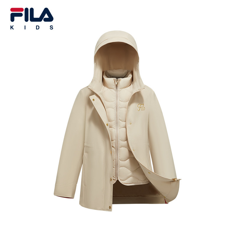 FILA KIDS斐乐童装女童羽绒服2026春新款儿童新年款两件套上衣潮