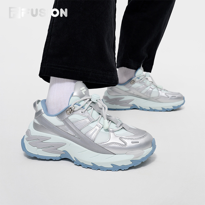 星际鞋丨FILA FUSION 斐乐潮牌女鞋银色潮鞋2024新款