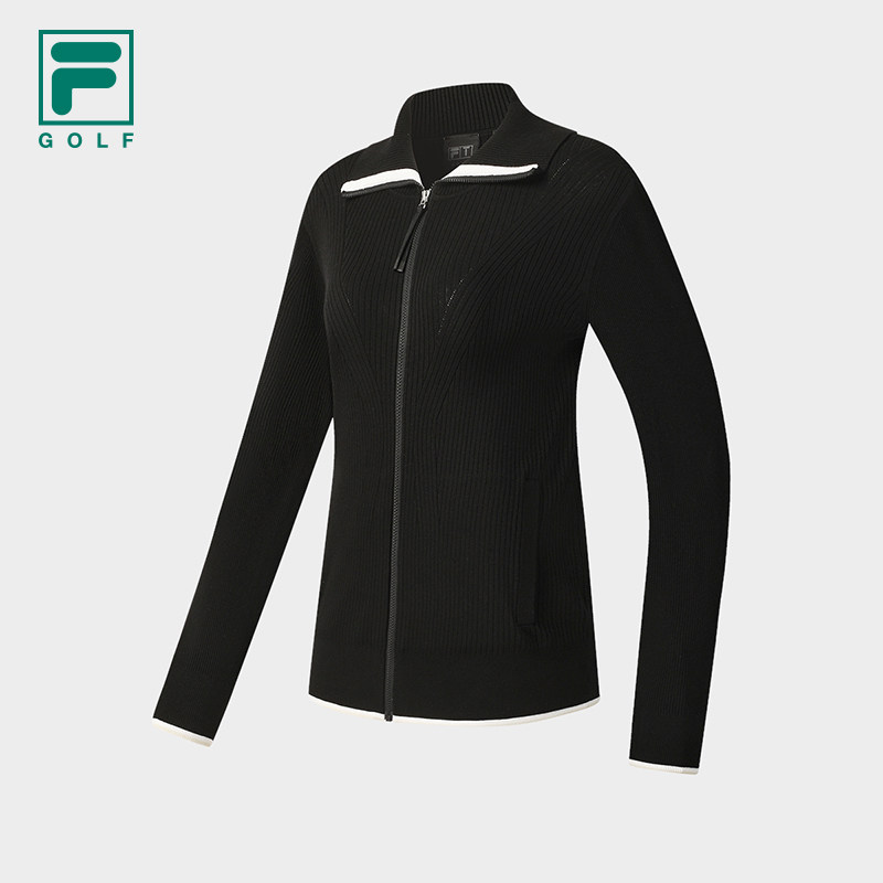 FILA斐乐官方女长袖编织衫运动