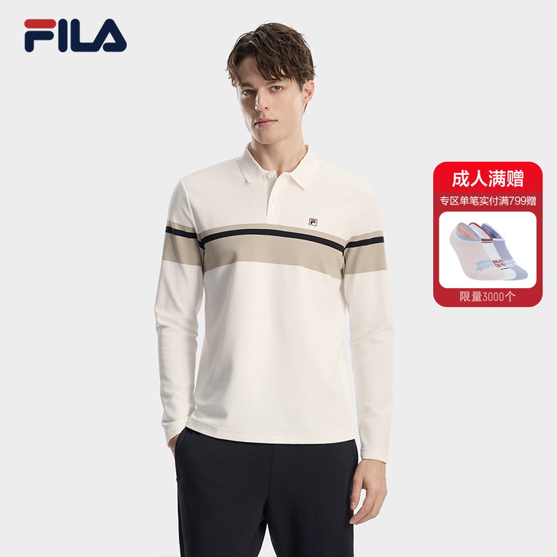 FILA斐乐男子长袖POLO