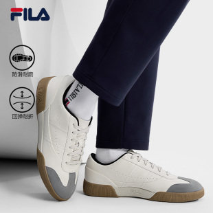 FILA 斐乐男情侣板鞋 新款 小白鞋 杨幂同款 商务休闲德训鞋 ELEGN