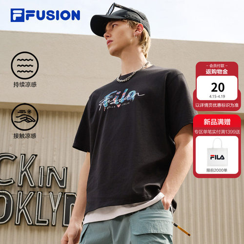 FILAFUSION斐乐中性针织短袖衫
