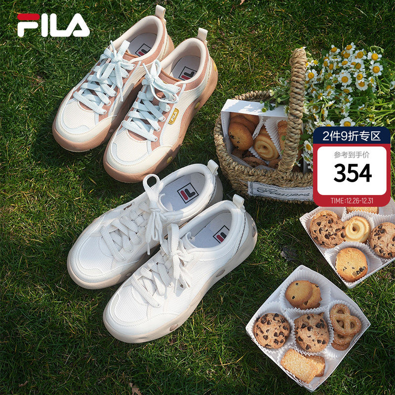 曲奇鞋|FILA斐乐官方女鞋帆布鞋薄底舒适复古鞋运动鞋板鞋休闲鞋