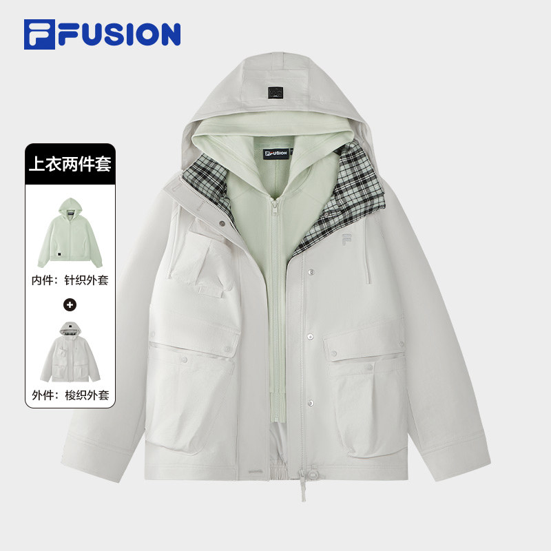 FILA FUSION斐乐潮牌梭织上衣两件套女2026春新款宽松三合一外套,运动服/休闲服装,运动茄克/外套,淘宝优惠券,粉丝福利购,淘宝优惠卷