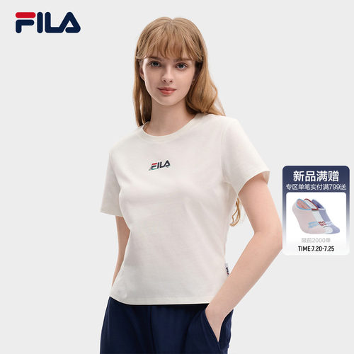 FILA斐乐女子纯棉修身网球运动T