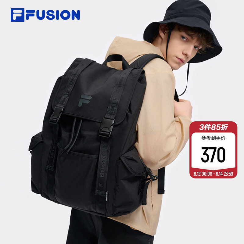 FILA FUSION斐乐书包男生双肩包大容量礼物通勤旅行包电脑包背包