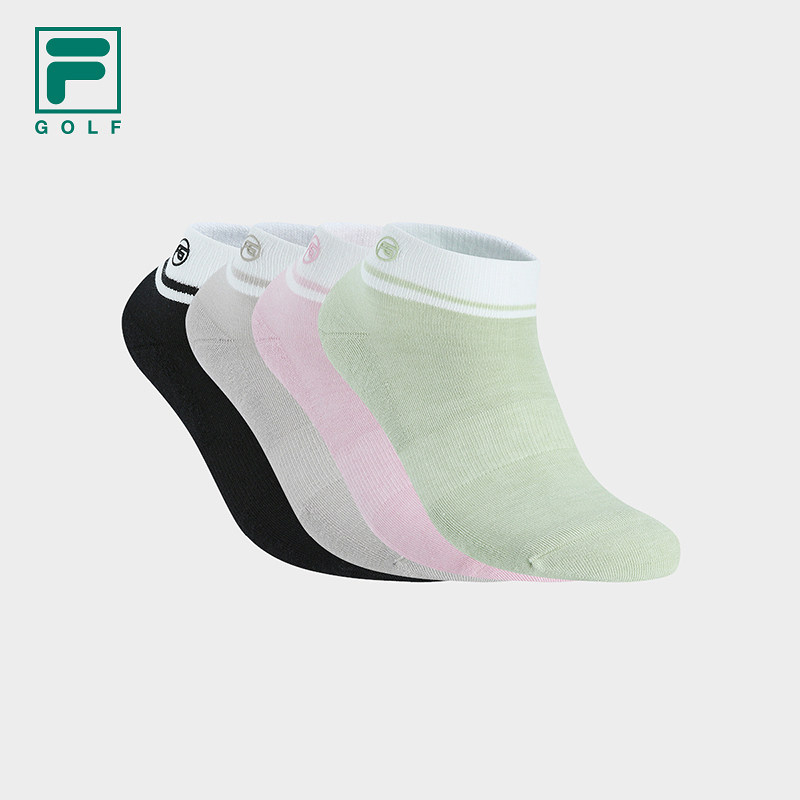 高尔夫低腰袜套装|FILA 斐乐官方女袜夏季新款透气运动短袜4双