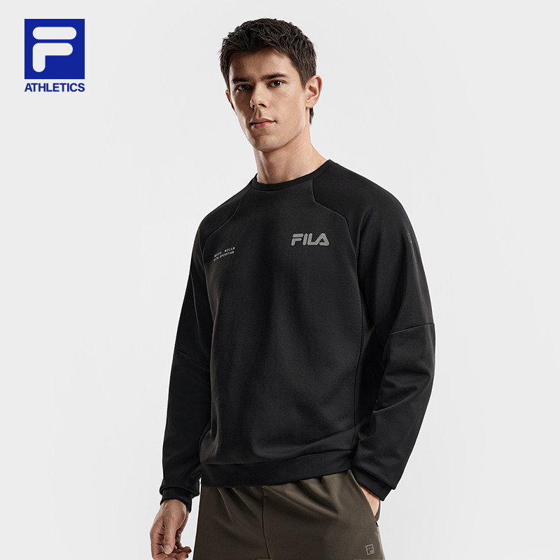 FILA 斐乐官方男子套头卫衣2026春新款健身运动舒适针织长袖