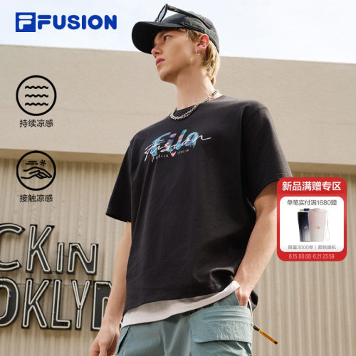 FILAFUSION斐乐中性针织短袖衫