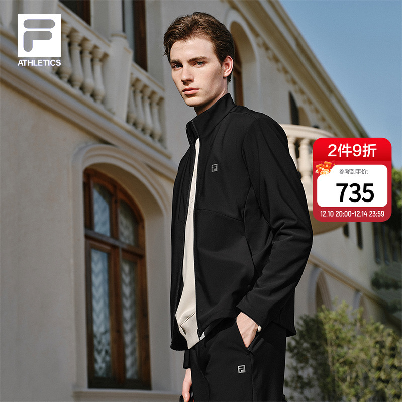 FILA斐乐男士针织长袖外套