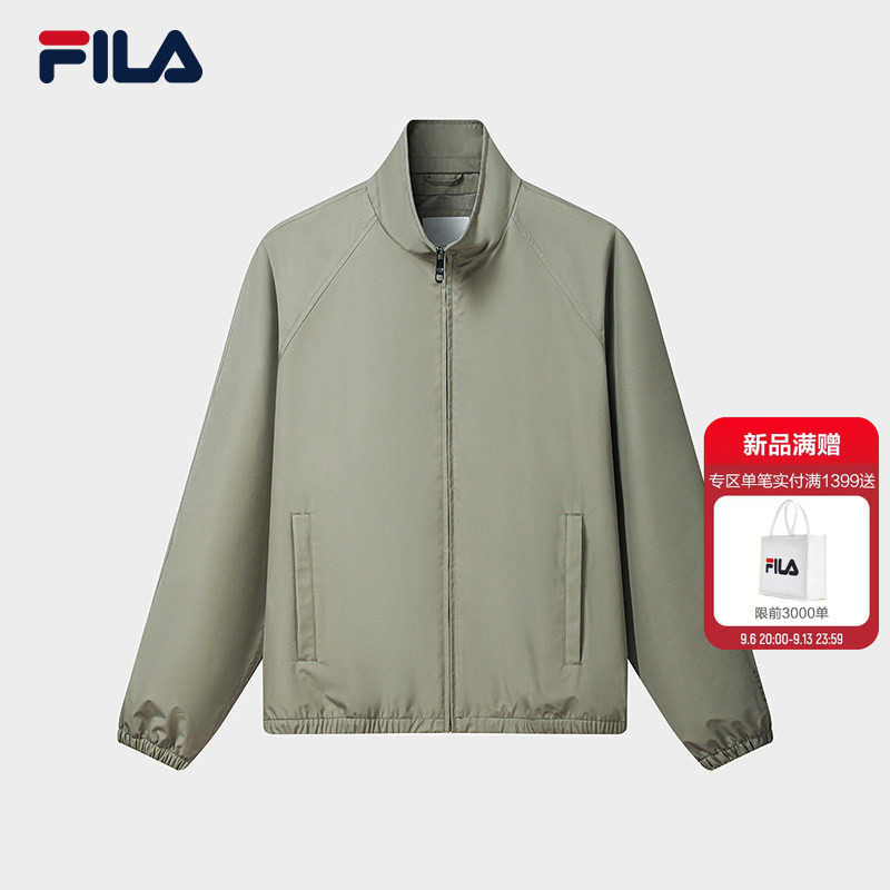 FILA MILANO斐乐官方男梭织外套2026秋新款时尚休闲上衣立领夹克