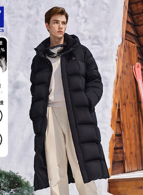 斐乐90鹅绒高蓬740+FILA长款羽绒服女2025冬新款滑雪保暖防寒服