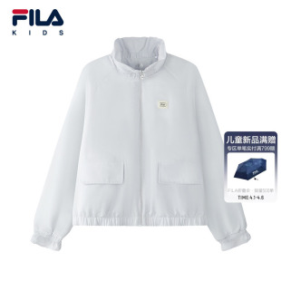 FILA 女大童外套2026夏季 新款 儿童宽松梭织立领上衣 KIDS斐乐童装