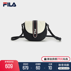 FILA 斐乐官方女包挎包2023冬季新款斜挎包手拎包新月包单肩包