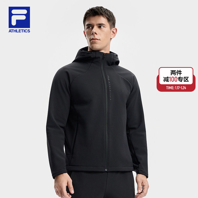FILA 斐乐官方男士梭织外套2025冬新款健身运动基础加绒连帽上衣,运动服/休闲服装,运动茄克/外套,淘宝优惠券,粉丝福利购,淘宝优惠卷