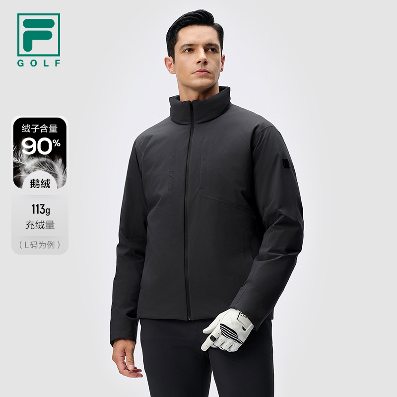 鹅绒|FILA斐乐男轻薄羽绒服冬季高尔夫运动训练健身保暖立领外套