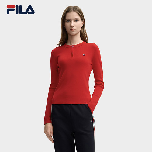 FILA斐乐官方编织衫上衣女休闲