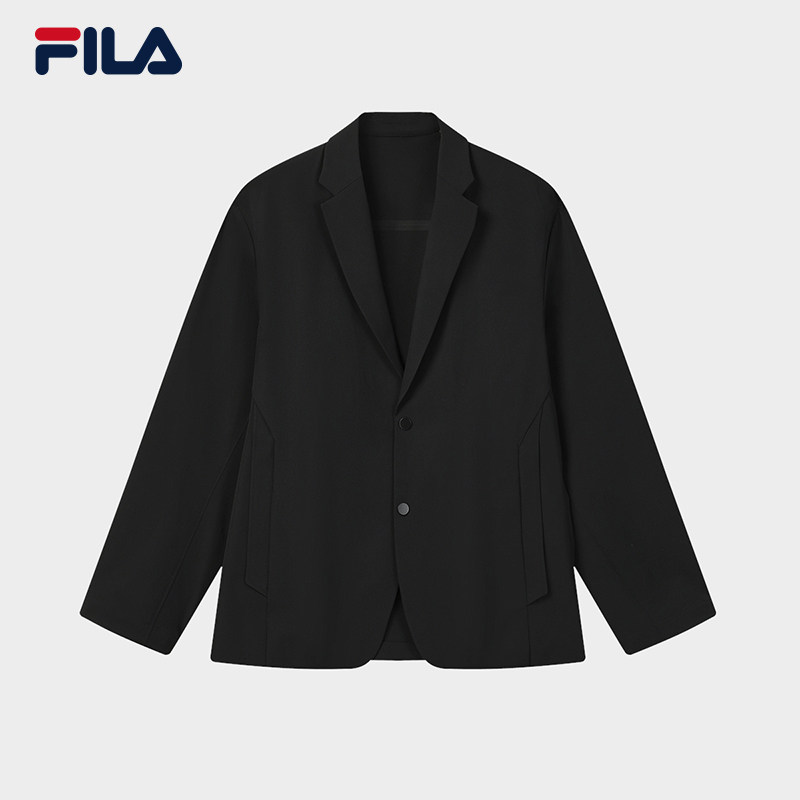 FILA 斐乐官方男士梭织外套2026春新款宽松通勤简约商务休闲西装