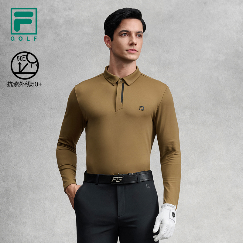 FILA斐乐针织长袖POLO衫