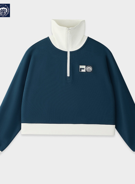 FILA FUSION | Mr Doodle斐乐潮牌女子套头卫衣2025冬季新款上衣