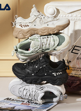 猫爪5代|FILA 斐乐官方女鞋老爹鞋运动鞋网面透气厚底鞋子休闲鞋
