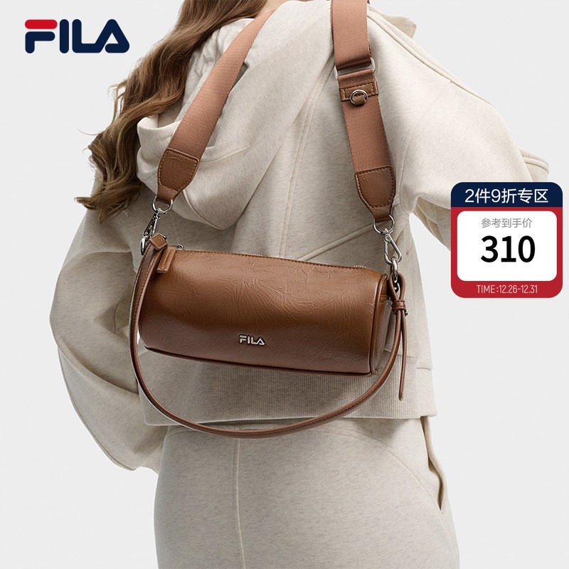 挎包|FILA斐乐官方女包时尚百搭复古多彩休闲斜挎包单肩包笔筒包
